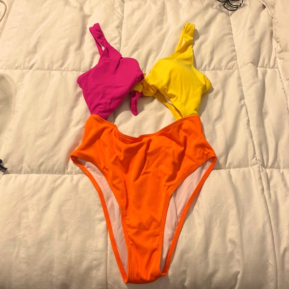 Neon cutout one piece
